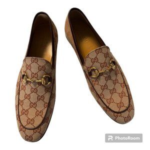 Gucci Jordaan GG Print Horsebit Loafer Men's